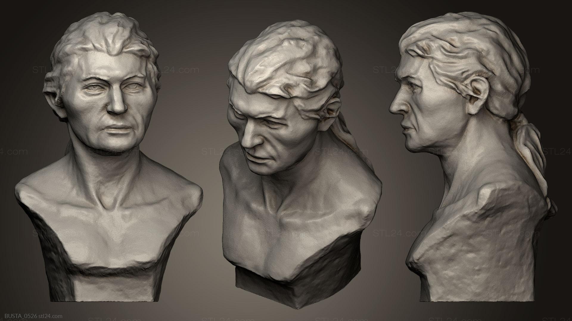 Бюсты и головы античные и исторические (Неизвестная Женщина 4, BUSTA_0526) 3D модель для ЧПУ станка